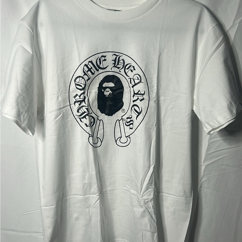 Chrome Hearts x Bape tee new men white